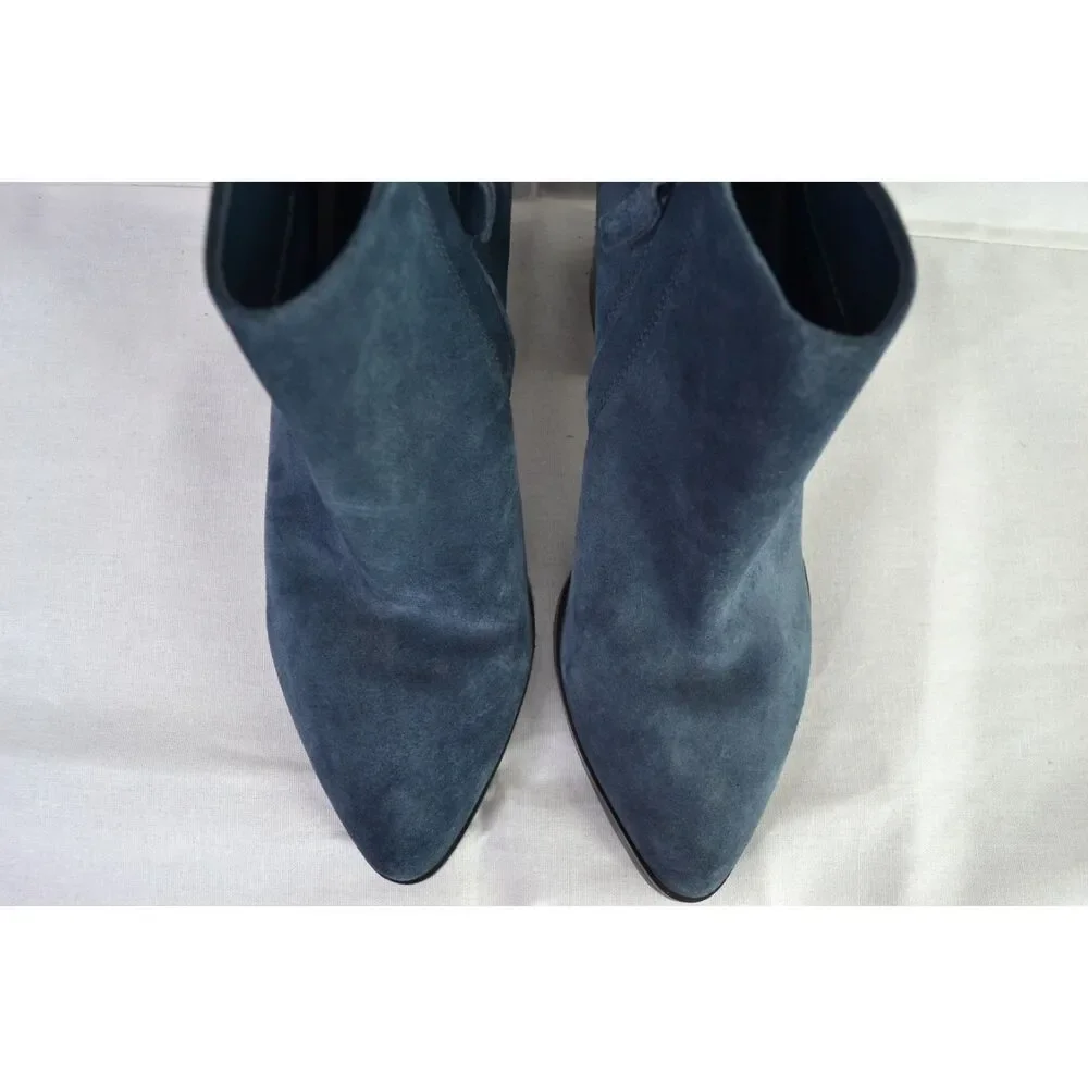 Marc Fisher Women's 8.5 Vandra Blue Suede Pointy Toe Booties